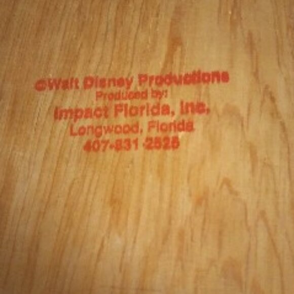 WALT DISNEY PRODUCTIONS 5'X7' WOOD CASTLE PICTURE - Picture 4 of 4